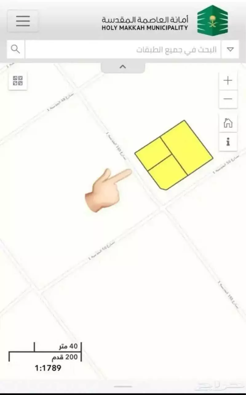 أرض 443 م² في الحمراء و ام الجود 2