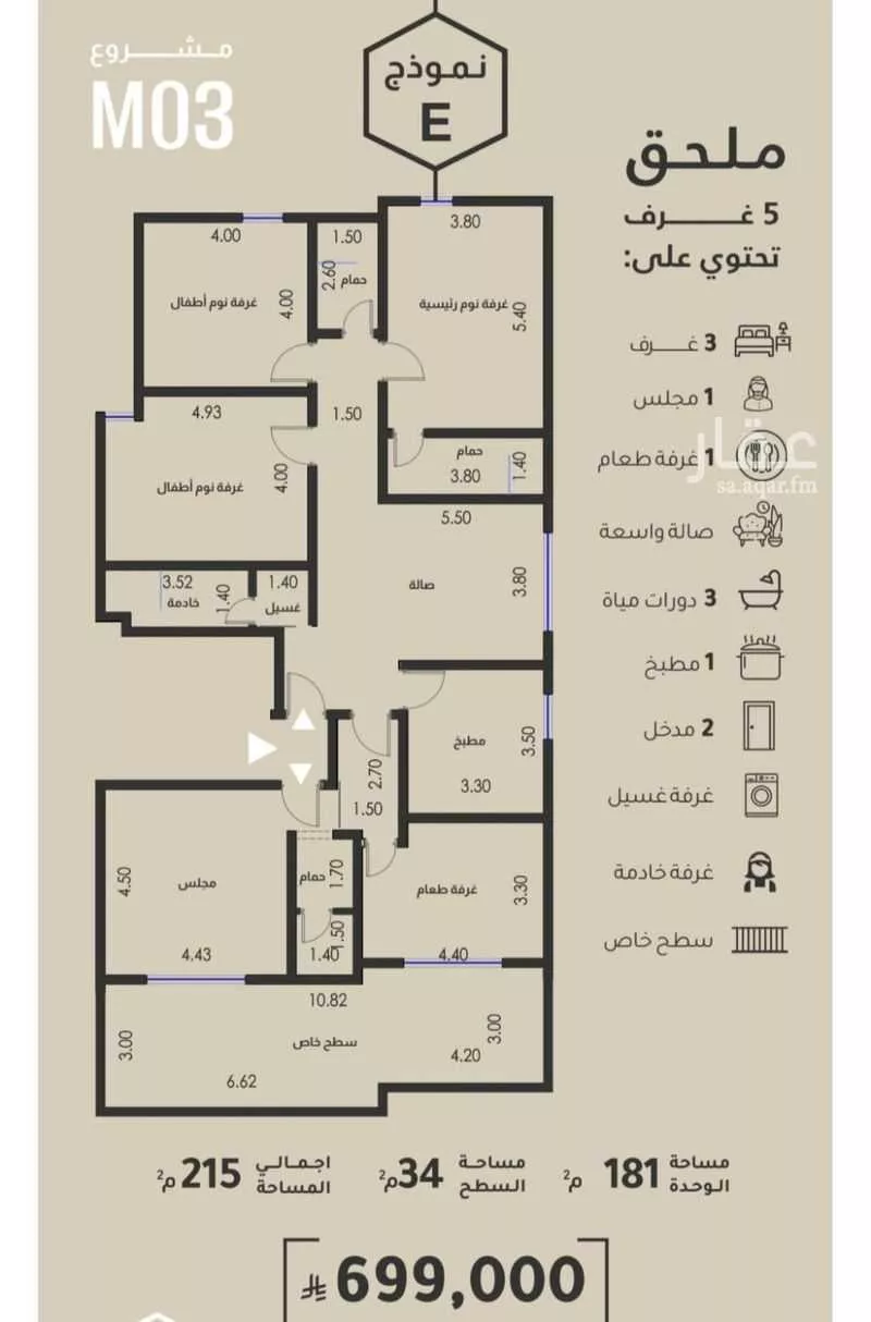 شقة 3 غرف في الفيصلية 4