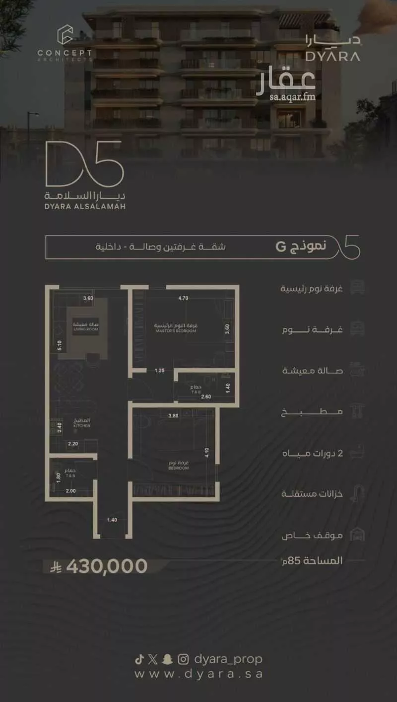 شقة 2 غرف في السلامة 2