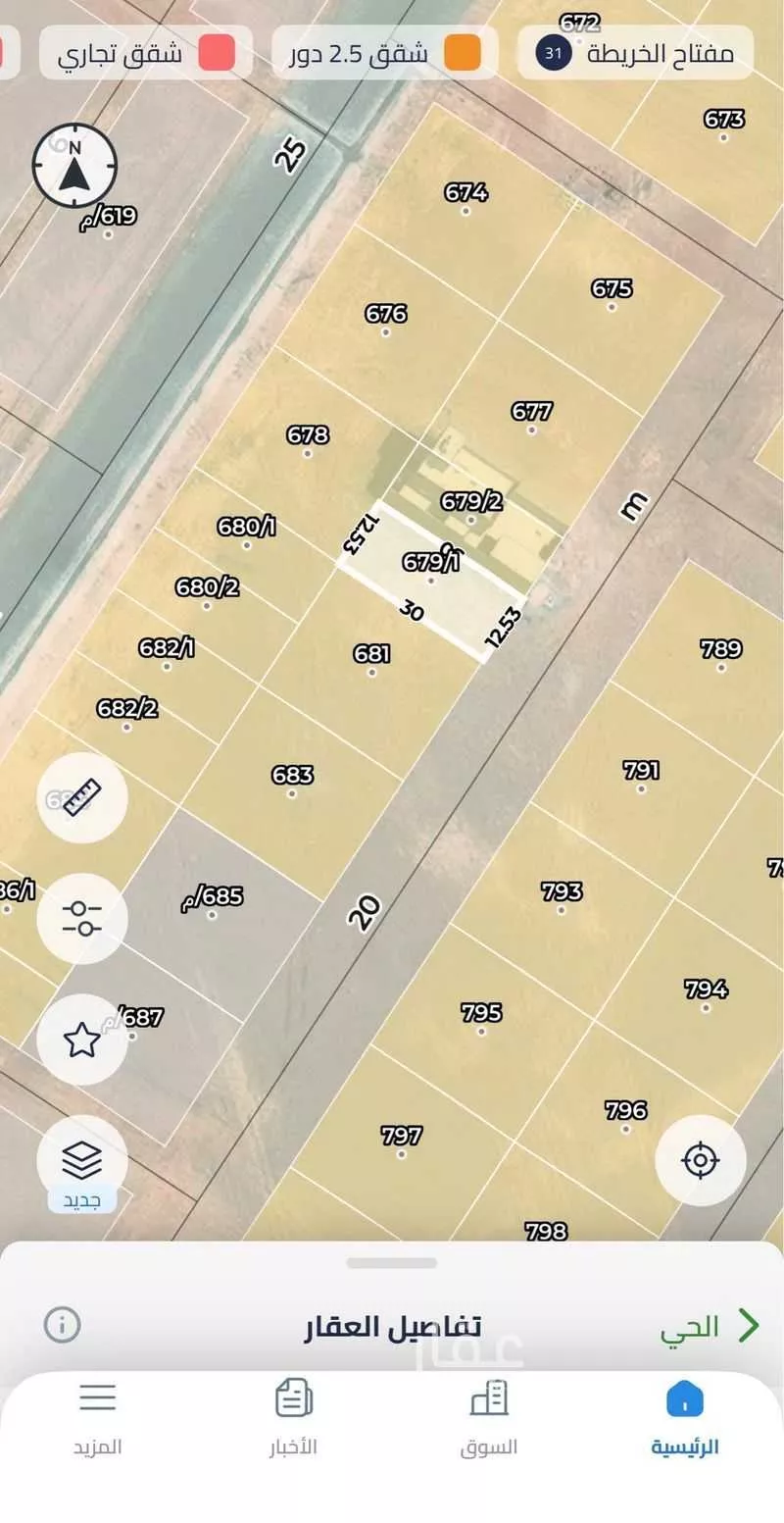 أرض 375 م² في بنبان 2