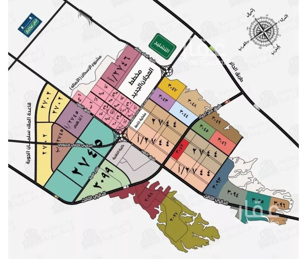 أرض 425 م² في عريض 3