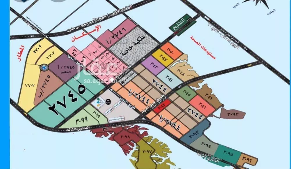 أرض 450 م² في عريض 4