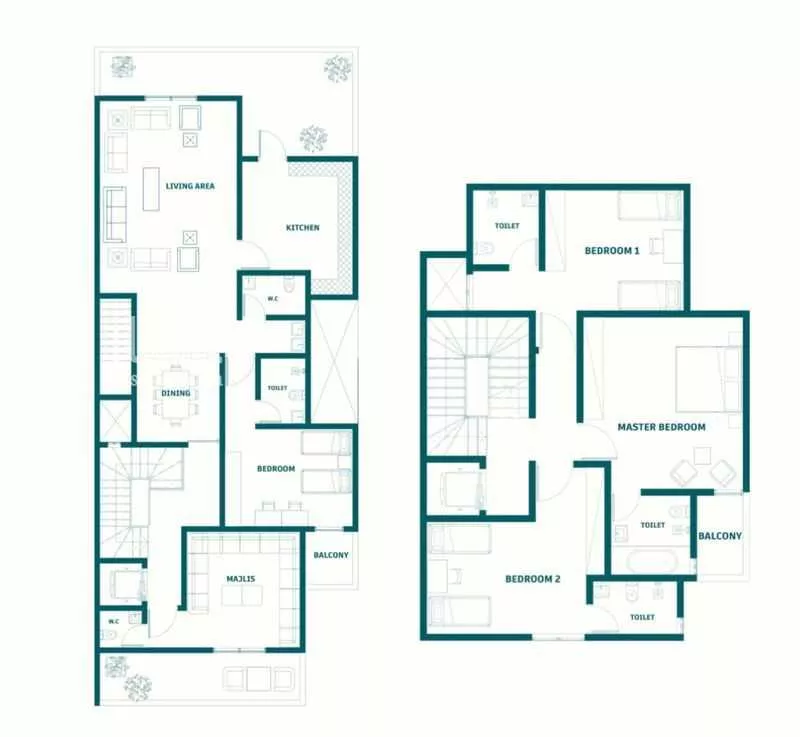 فيلا 4 غرف في النرجس 2