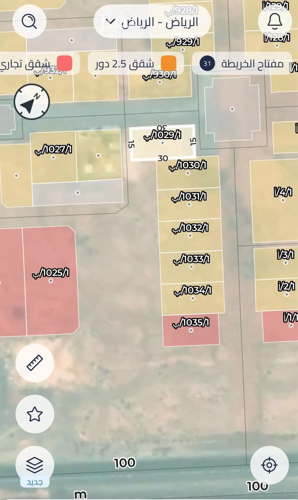 أرض 450 م² في عريض 4