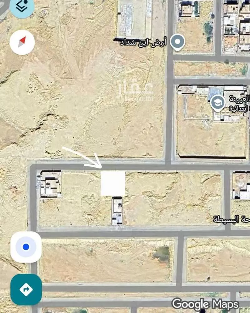 أرض 1125 م² في بنبان 1