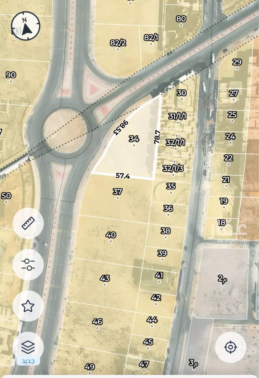 أرض 2771 م² في البحر 2