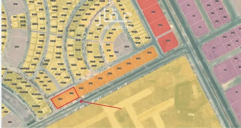 أرض 3422 م² في طيبة 3