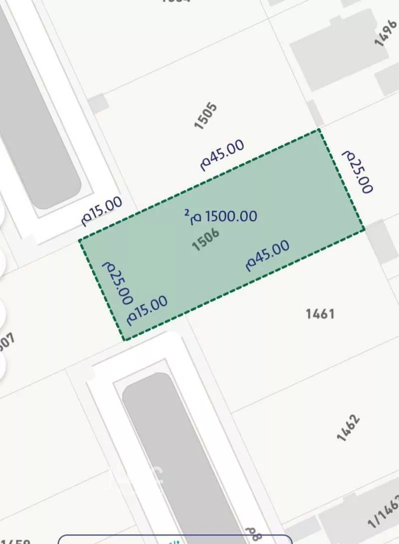 أرض 1500 م² في الحمراء 4