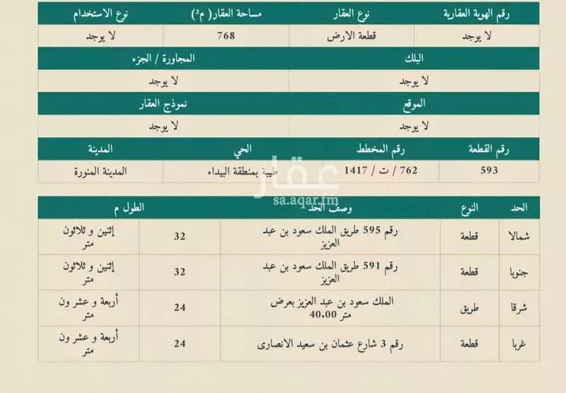 أرض 768 م² في قلعة مخيط