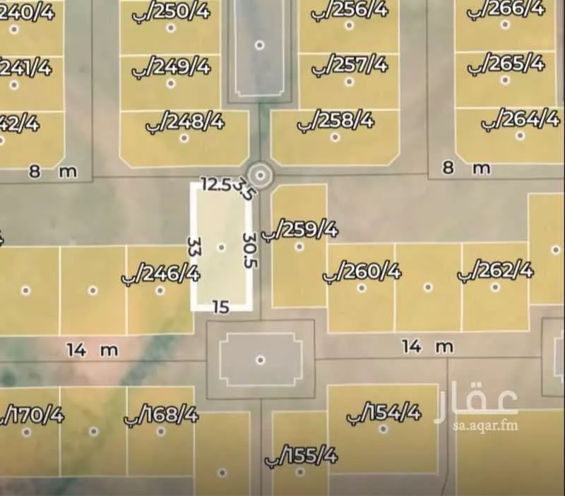 أرض 495 م² في عريض 2