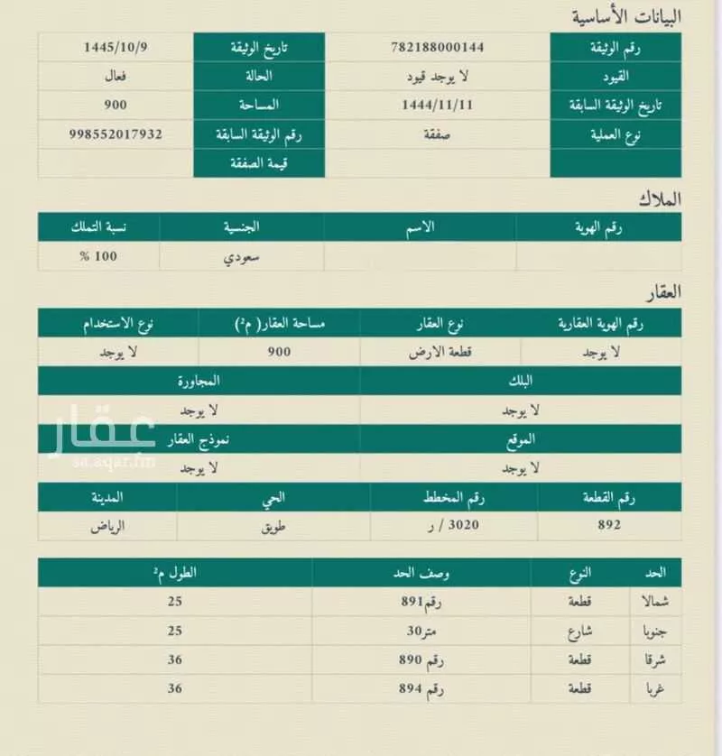 900 sqm land in Tuwaiq 3
