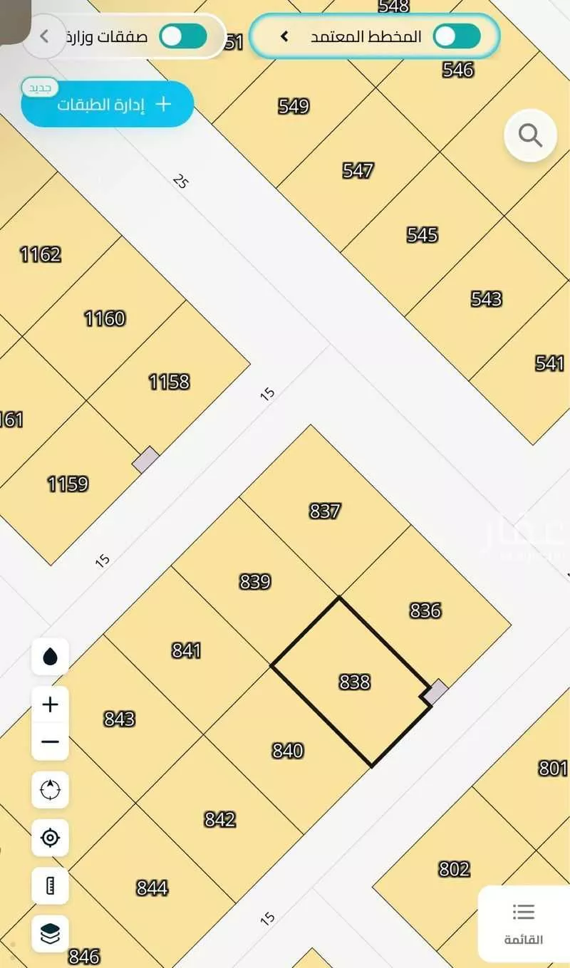 أرض 425 م² في عريض 2