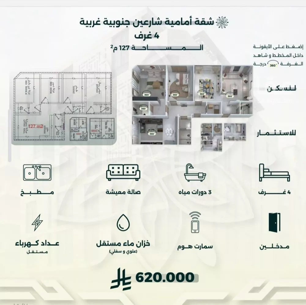 4 bedroom apartment in Al Rawdah, Jeddah 4