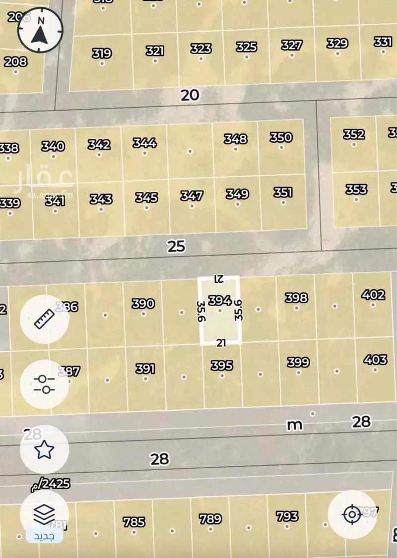 أرض 900 م² في الشرق 2