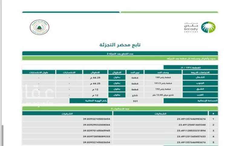 أرض 531 م² في الجصة 2