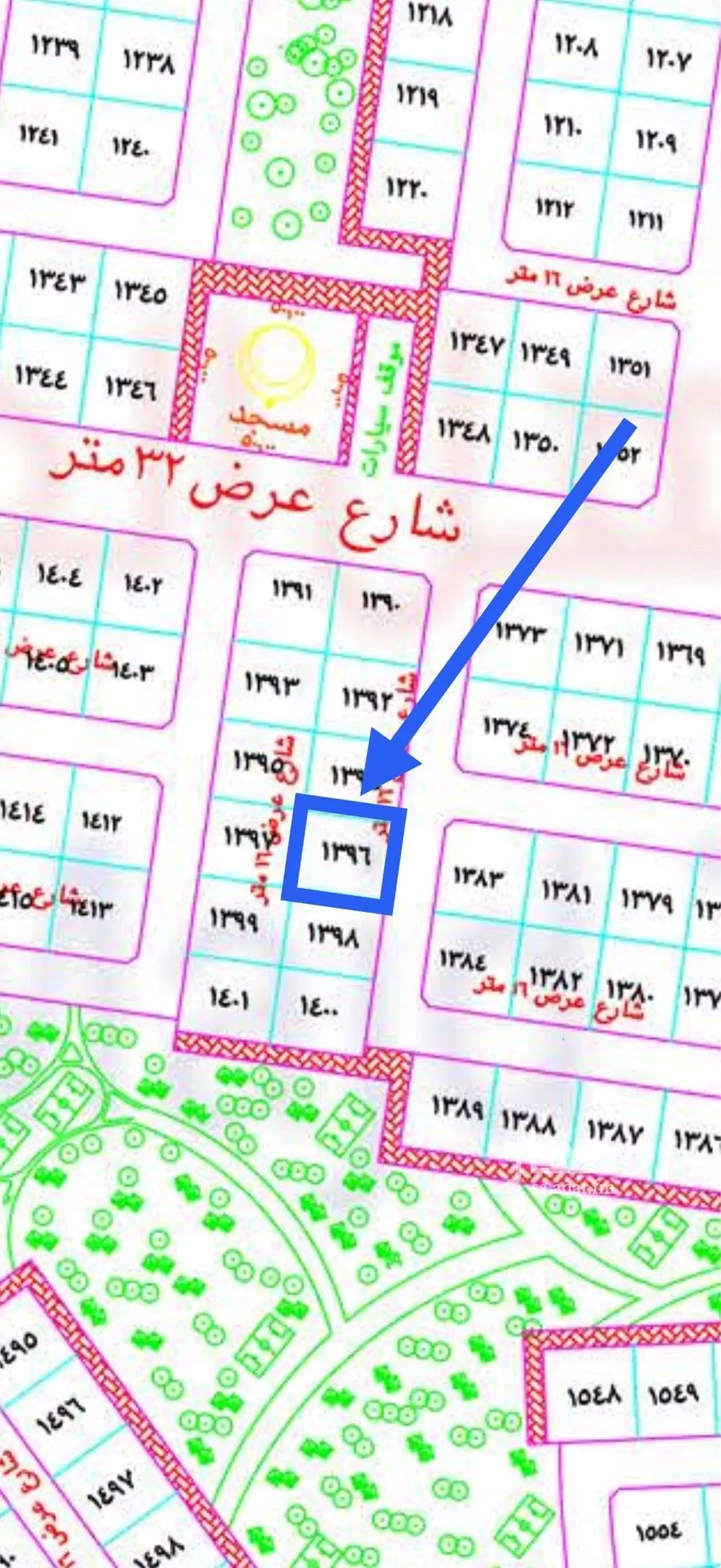 أرض 403 م² في الزمرد 2