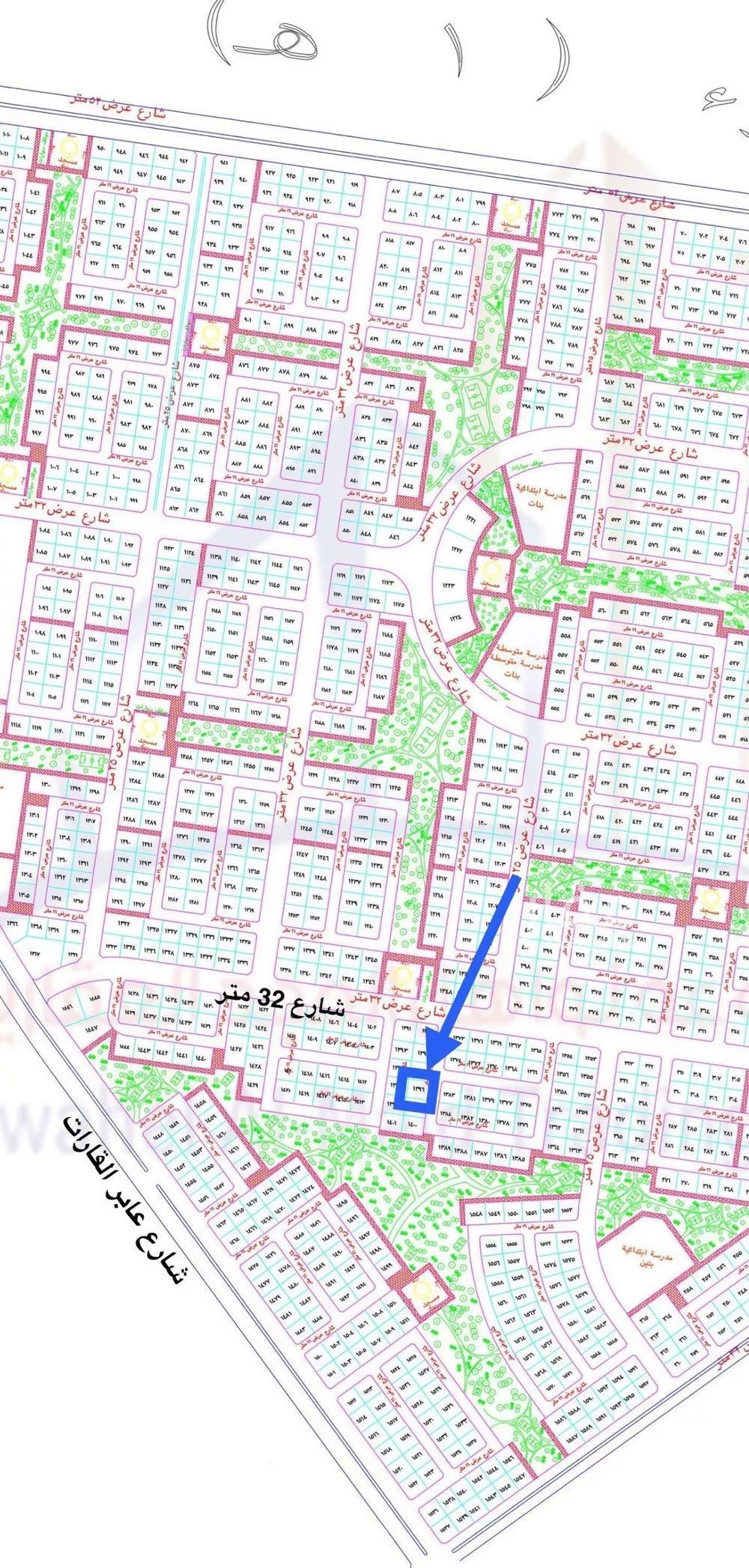 أرض 403 م² في الزمرد 3