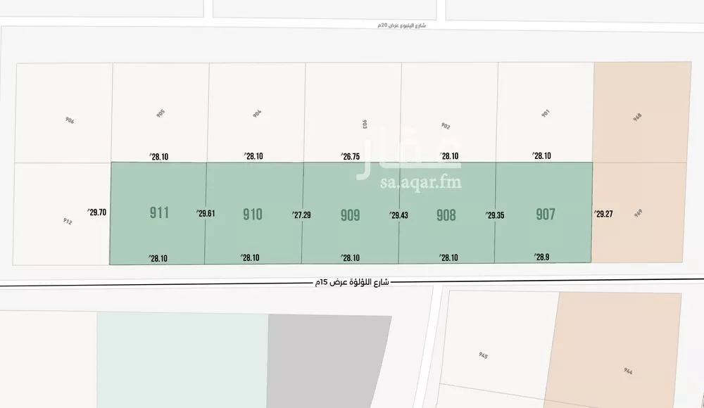 أرض 743 م² في الملك عبدالله 2