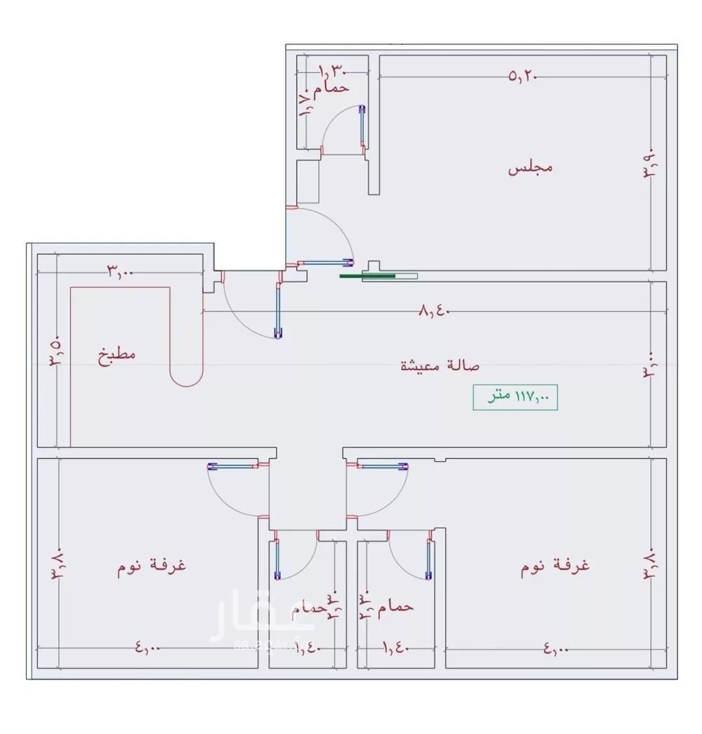 شقة 3 غرف في الواحة 2