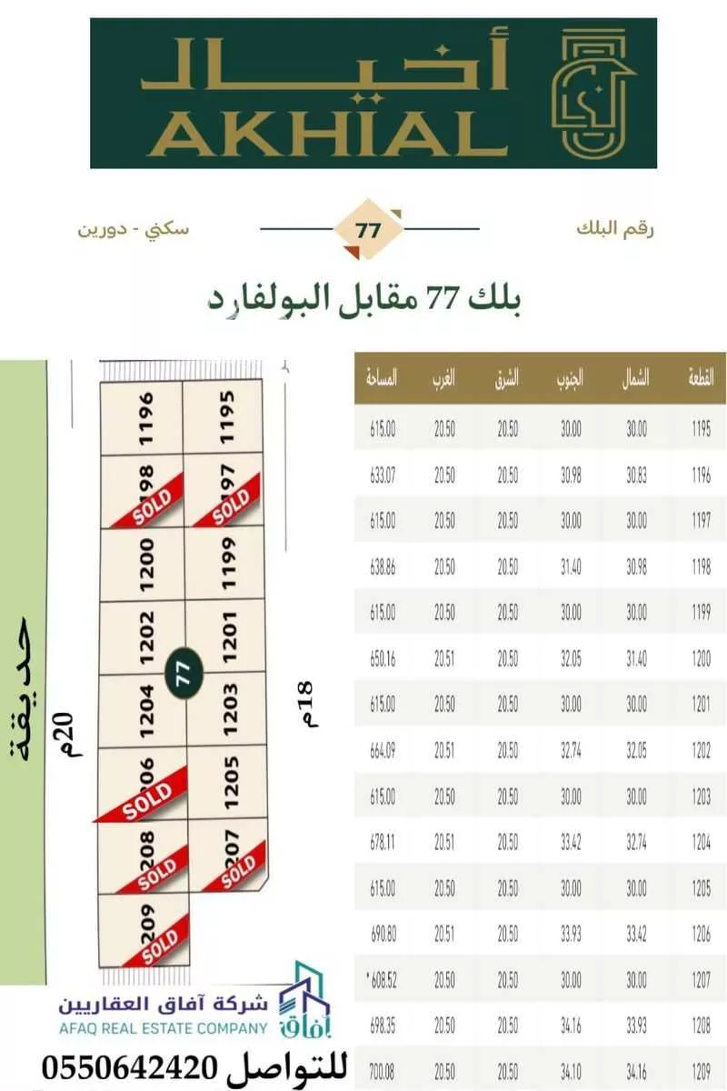 أرض 360 م² في المطار 5