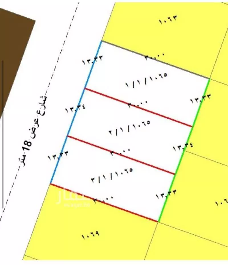 أرض 399 م² في المطار 5