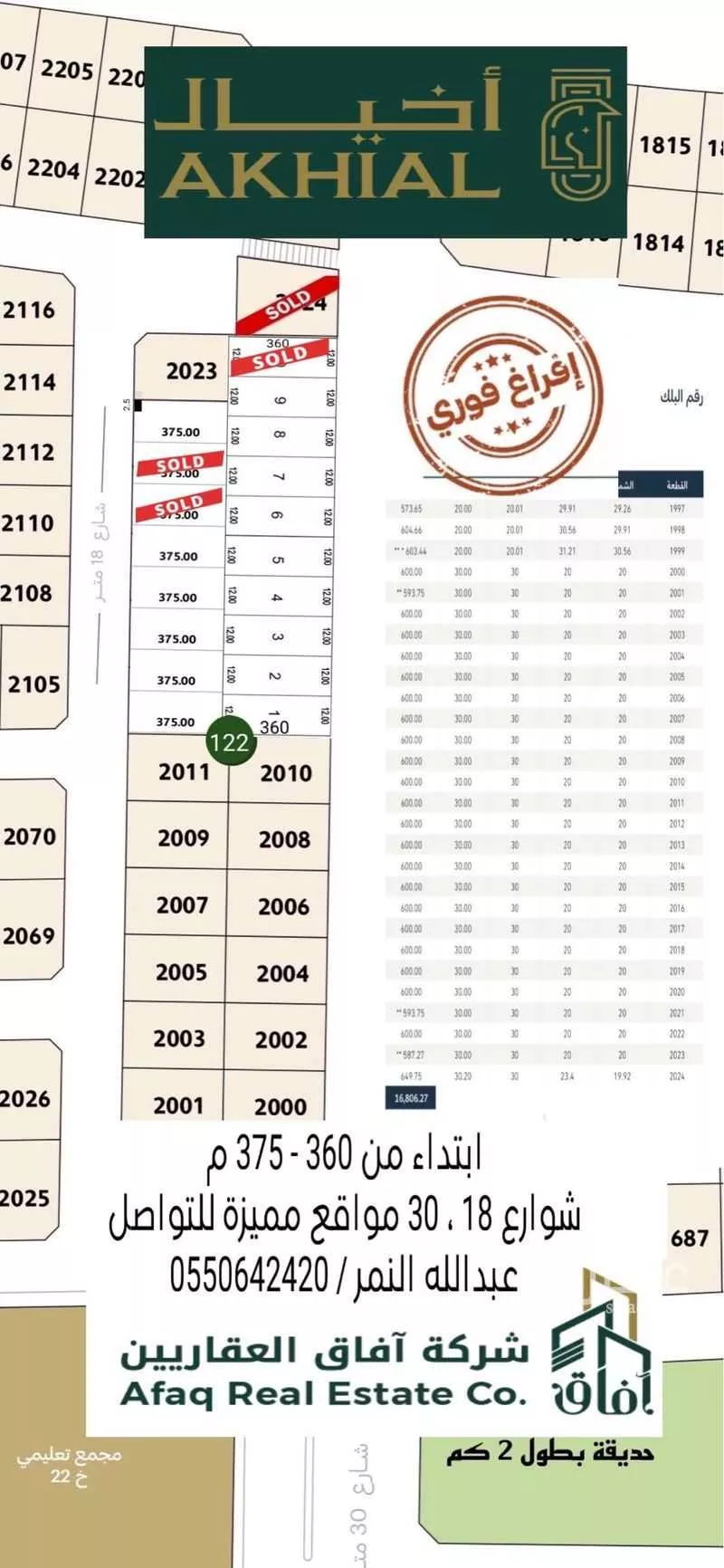 أرض 360 م² في المطار 2