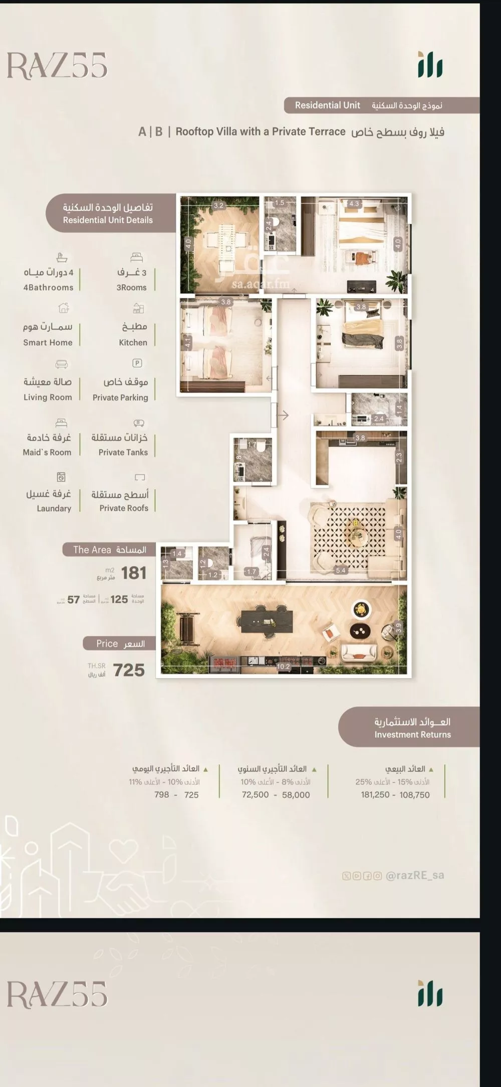 4 bedroom apartment in Al Salamah