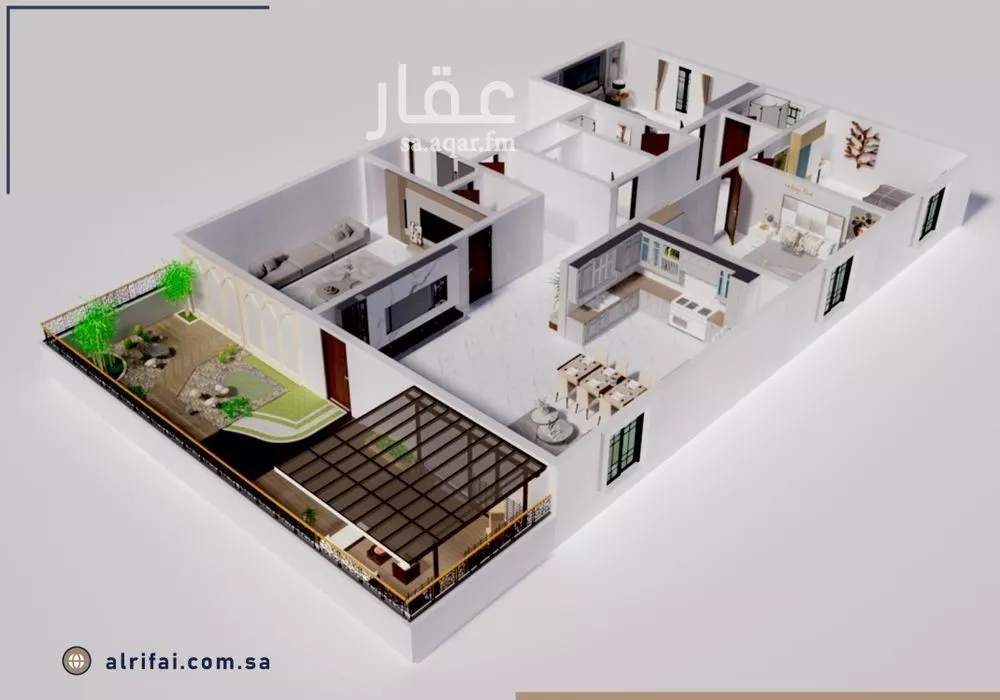 شقة 4 غرف في الروضة 2