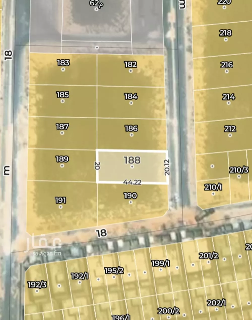 أرض 881 م² في الفرسان 2