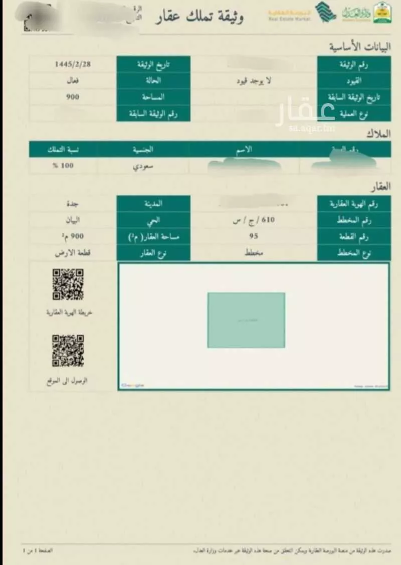 أرض 900 م² في جدة 2