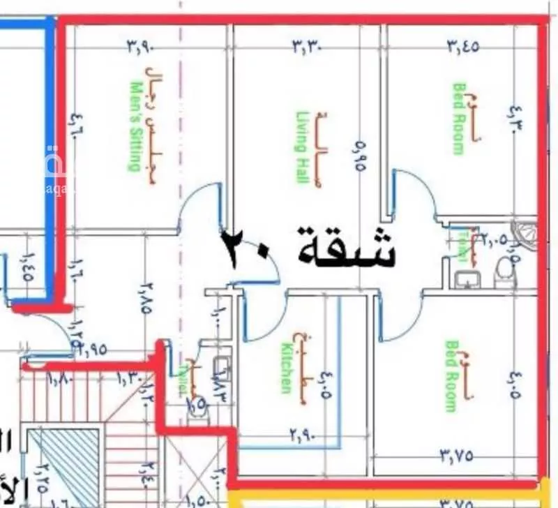 شقة 3 غرف في الفيحاء 3