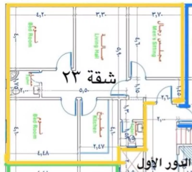 شقة 3 غرف في الفيحاء 3