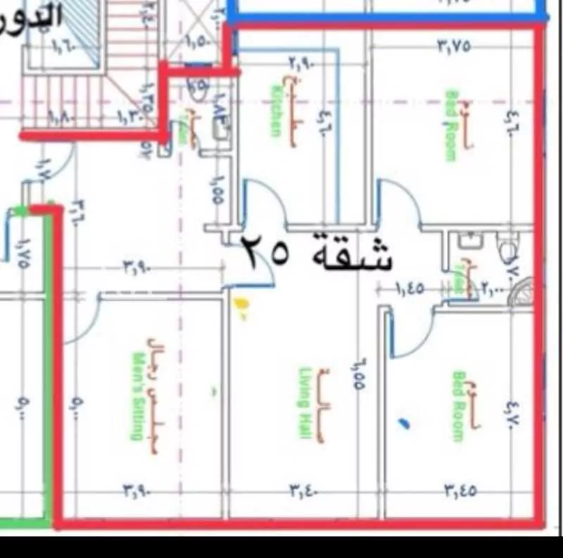 شقة 3 غرف في الفيحاء 3