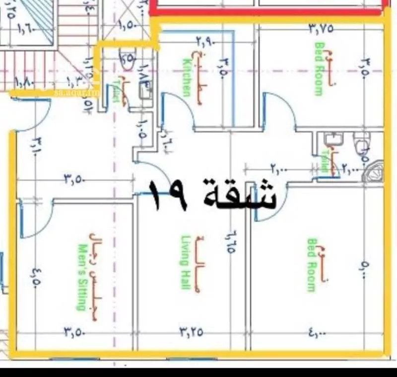 شقة 3 غرف في الفيحاء 3