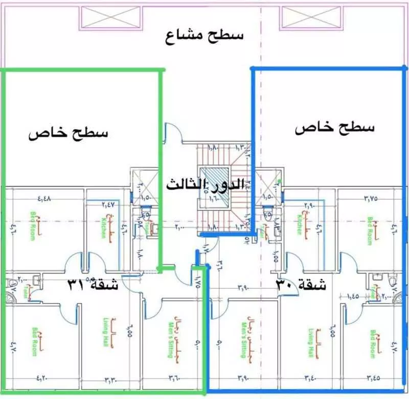 شقة 3 غرف في الفيحاء 1