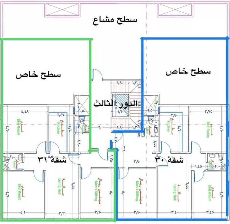 شقة 3 غرف في الفيحاء 3
