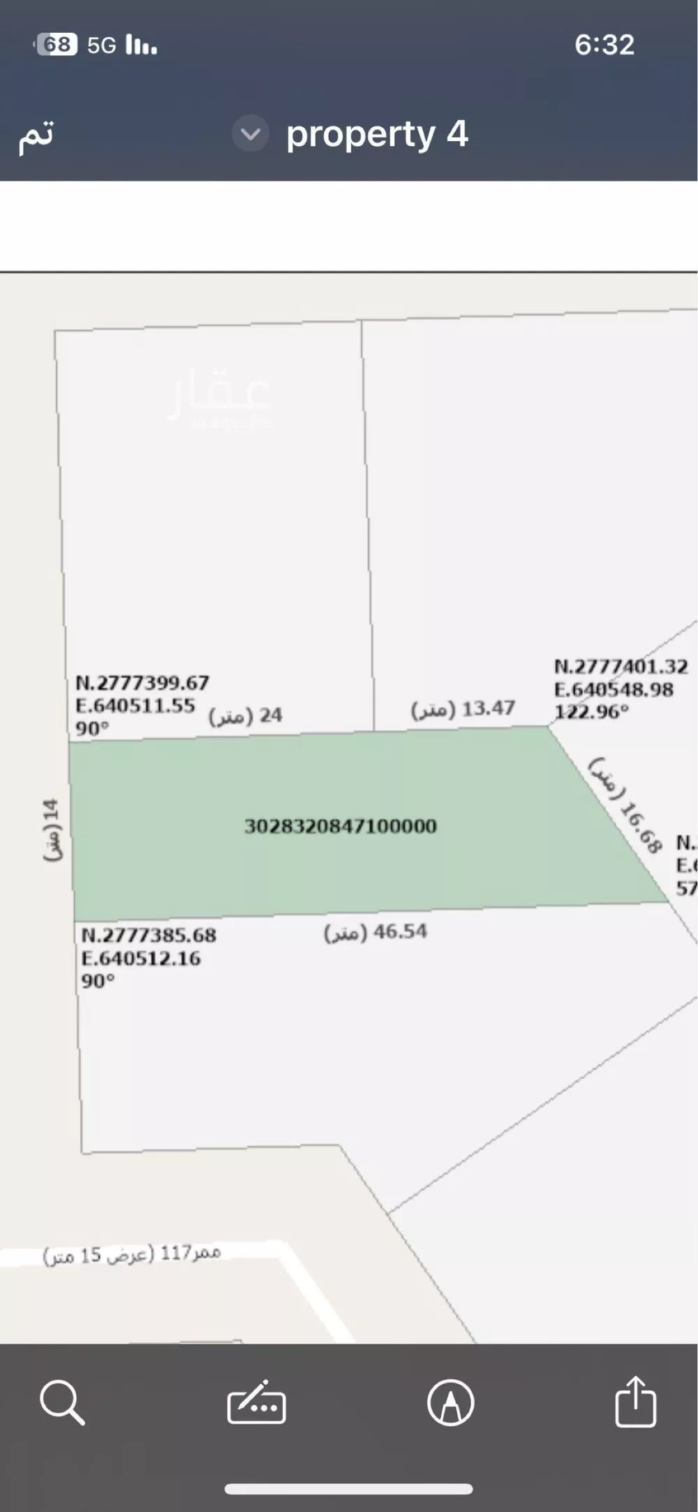 أرض 588 م² في بنبان 3