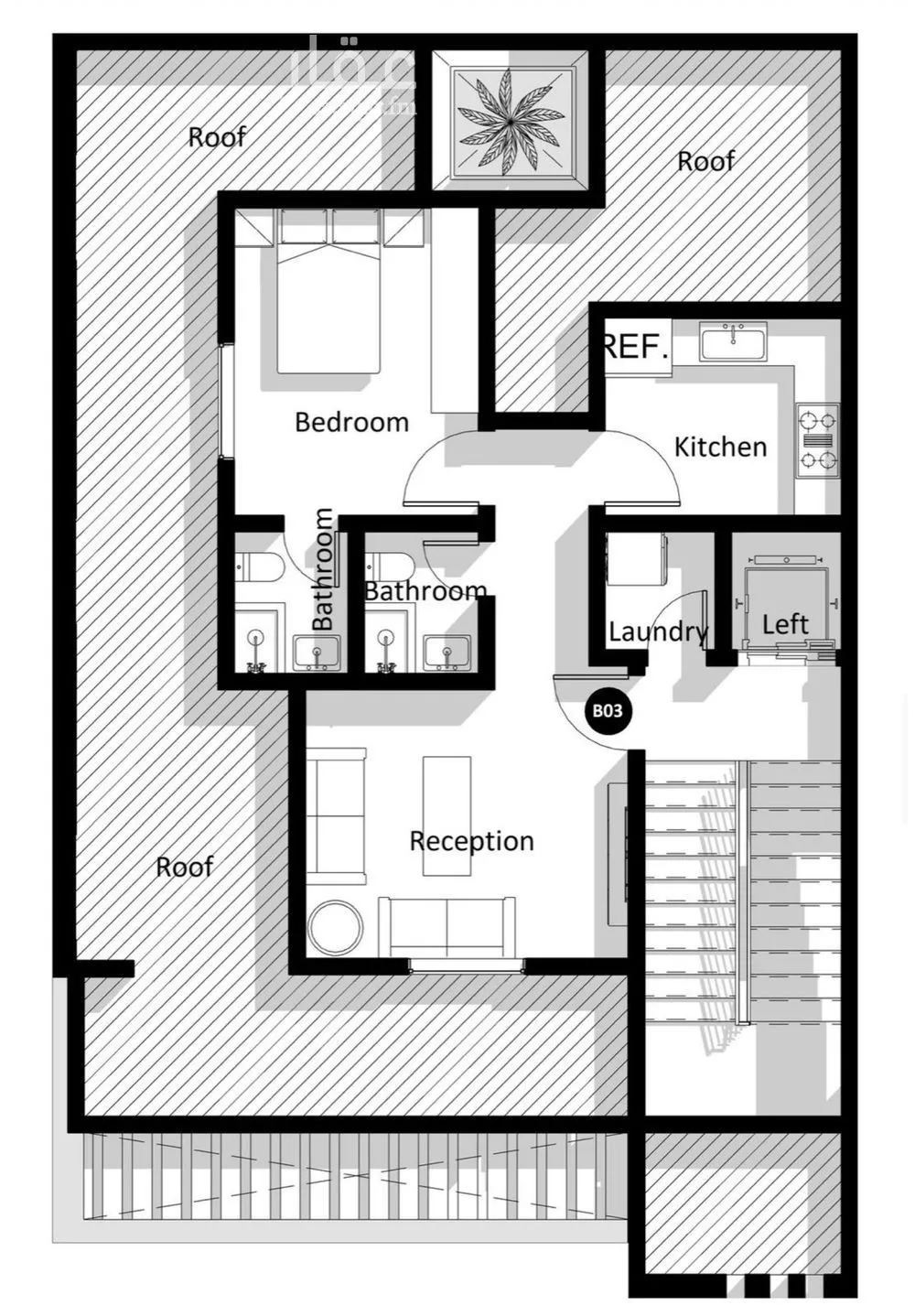2 bedroom floor in Al Olaya 2