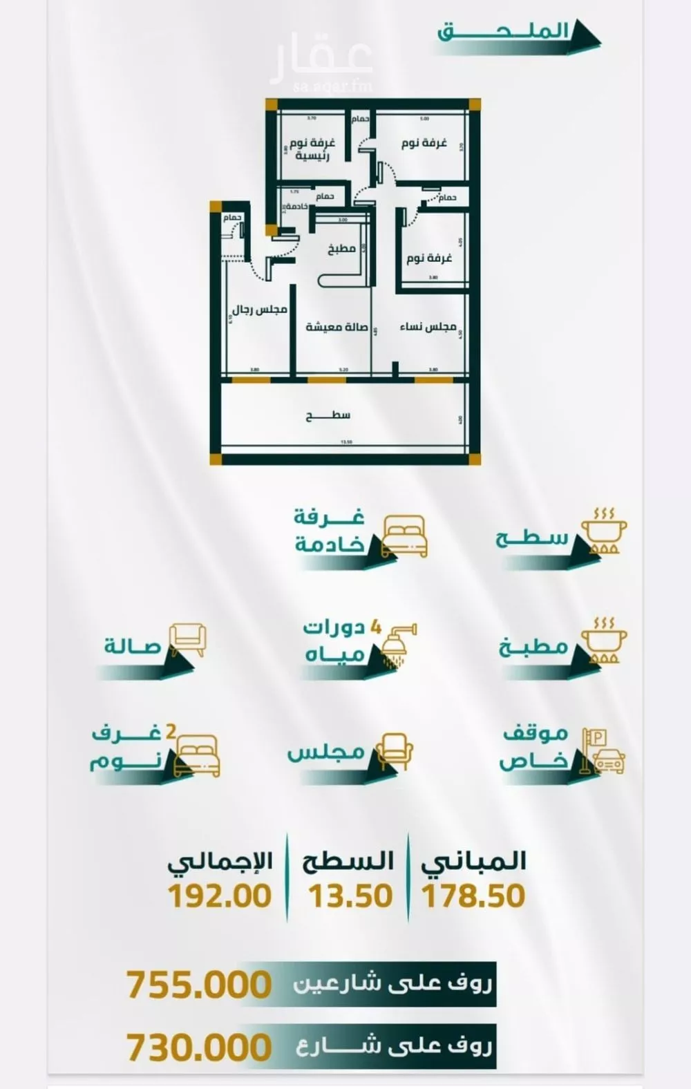 دور 5 غرف في الفيحاء 1