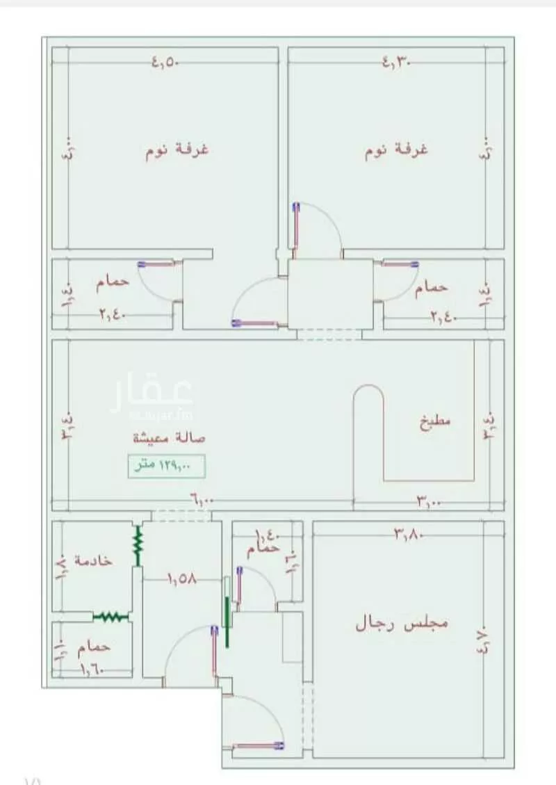 شقة 3 غرف في الجامعة
