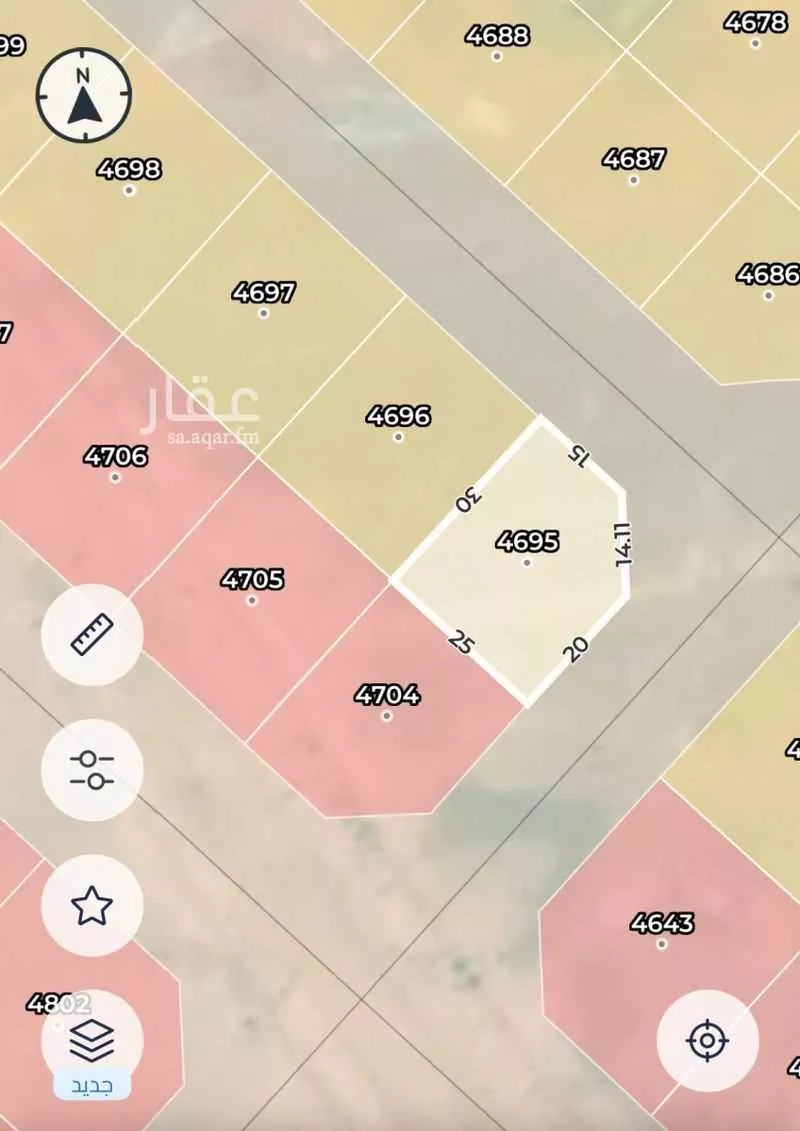 أرض 750 م² في عريض 3