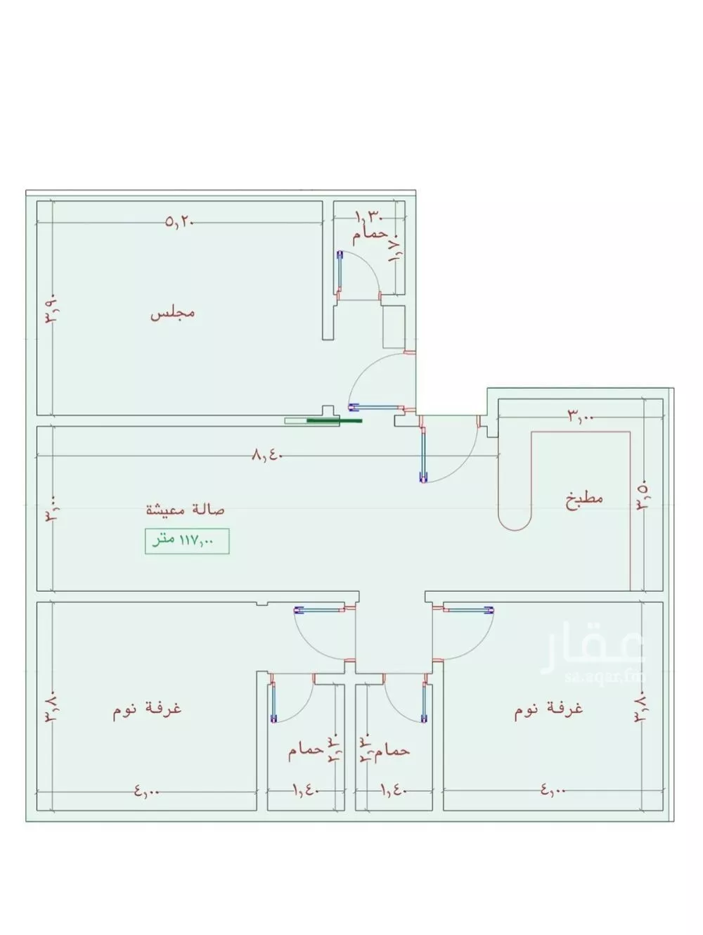 شقة 3 غرف في الواحة 1