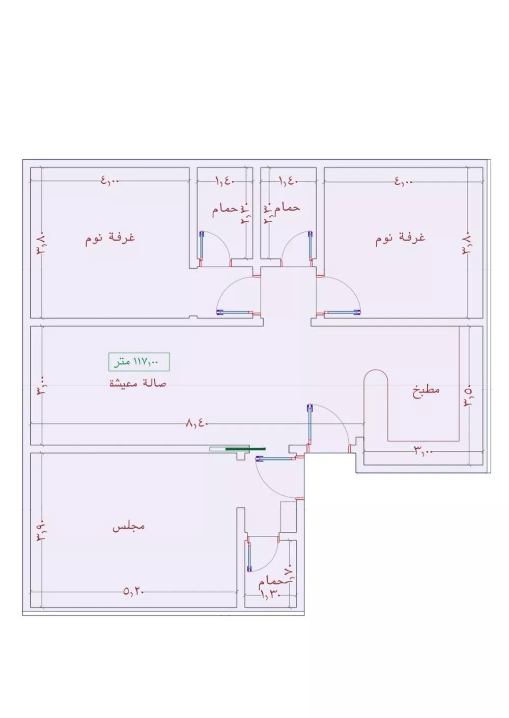 شقة 3 غرف في الواحة 3