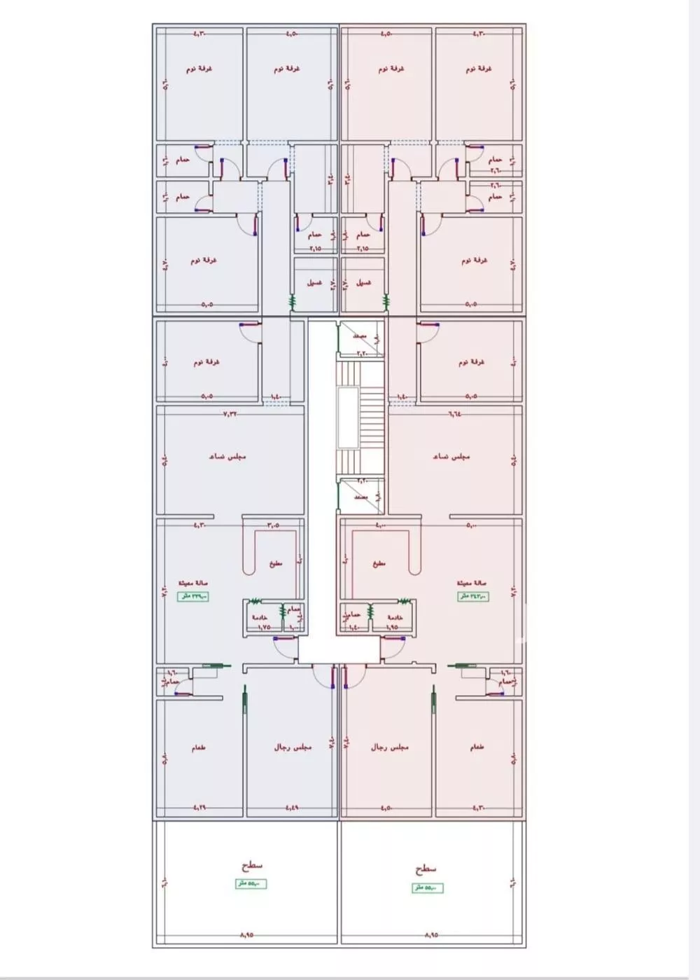 شقة 7 غرف في الجامعة