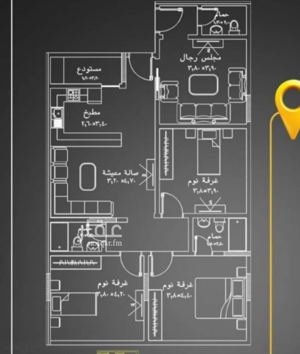 شقة 4 غرف في الريان