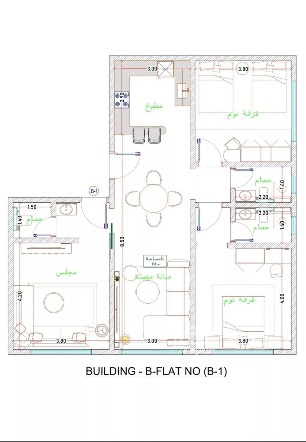 شقة 3 غرف في الفيحاء 2