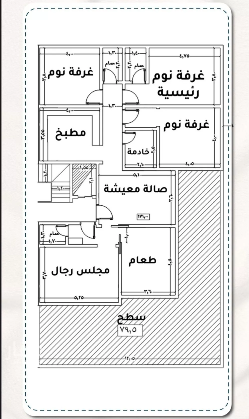 شقة 5 غرف في الثغر 3