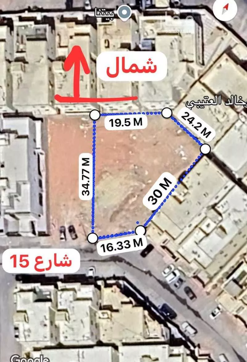 أرض 988 م² في الرمال 3