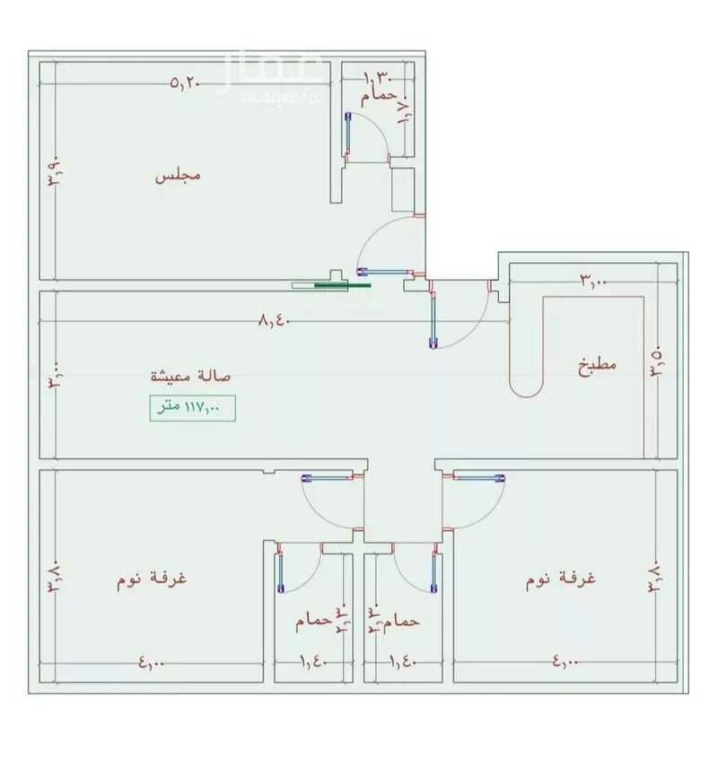 شقة 3 غرف في الواحة 1