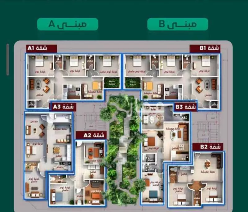 شقة 4 غرف في الحمراء 1